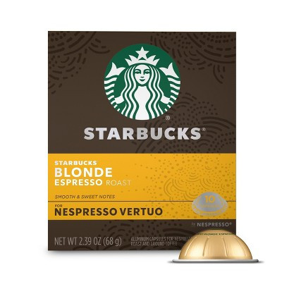 Starbucks by Nespresso Vertuo Line Pods Light Roast Coffee Blonde Espresso Roast - 10ct | Target