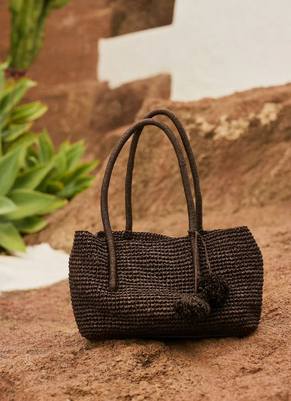 Blake Brown Woven Tote Bag | Mint Velvet