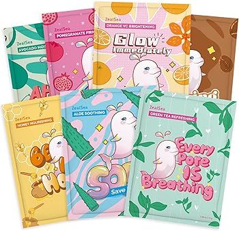 ZealSea Sheet Mask Skin Care (Pack of 7) Beauty Facial Mask Spa Face Mask Birthday Party gifts Wo... | Amazon (US)