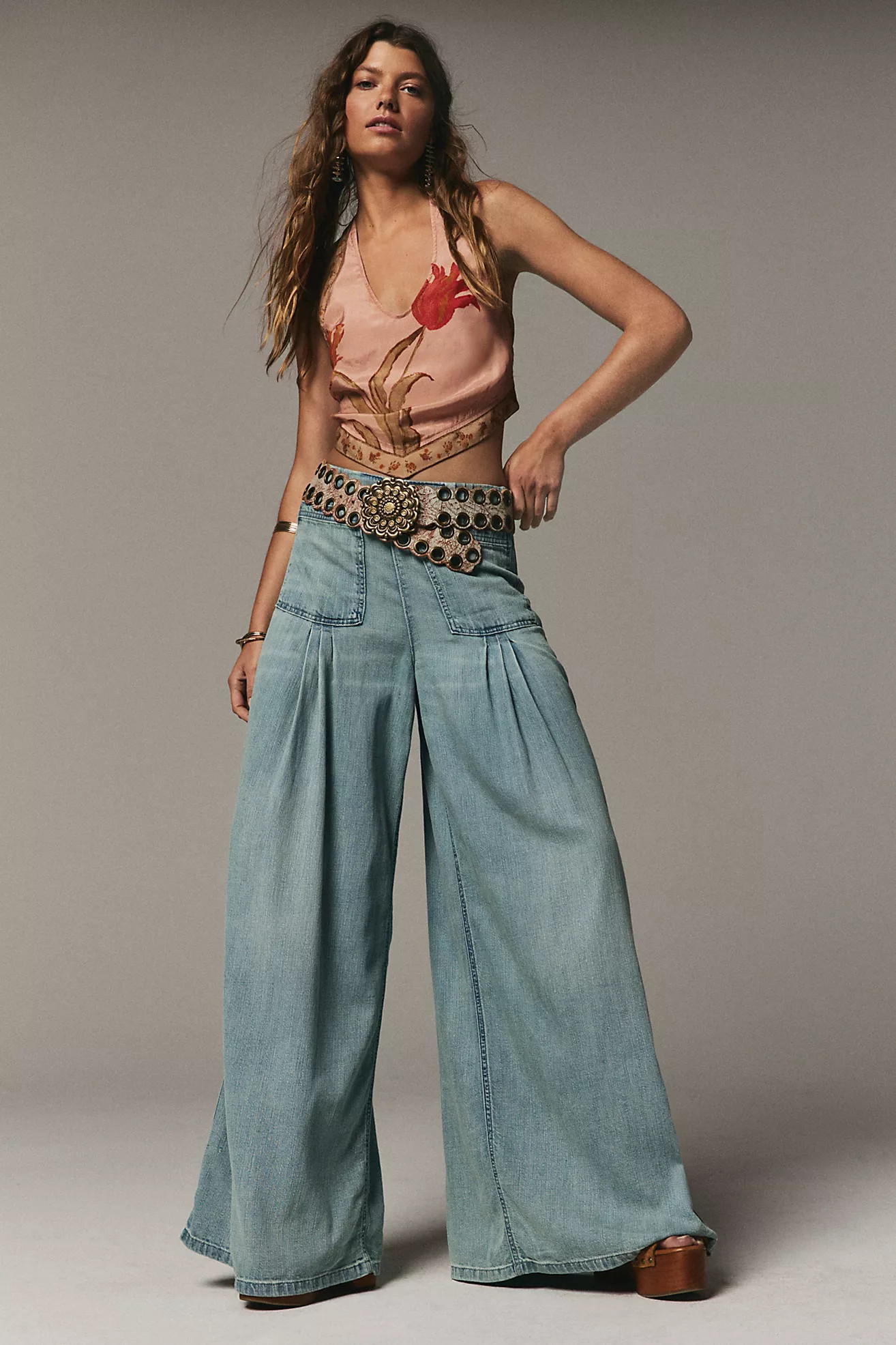 We The Free Plot Twist Pintuck Wide-Leg Jeans | Free People (Global - UK&FR Excluded)