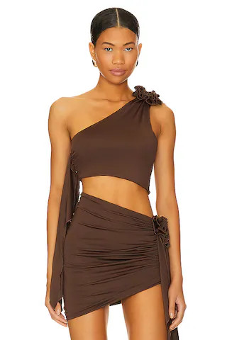 Lovers and Friends Cordelia Top in Chocolate Brown from Revolve.com | Revolve Clothing (Global)