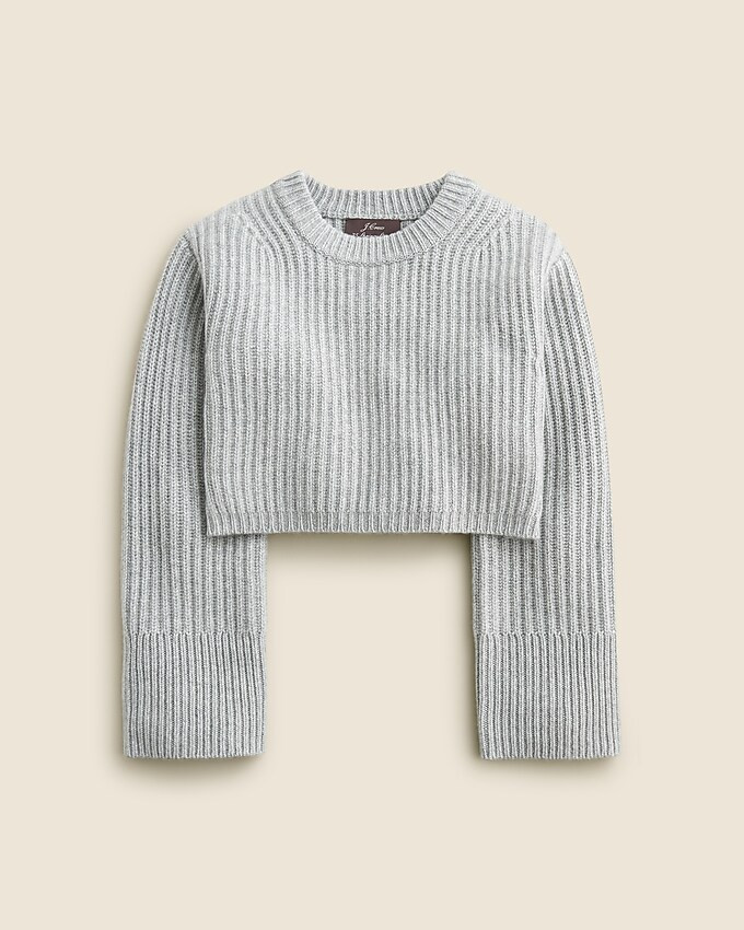 Spring Street cropped ribbed cashmere crewneck sweater | J. Crew US