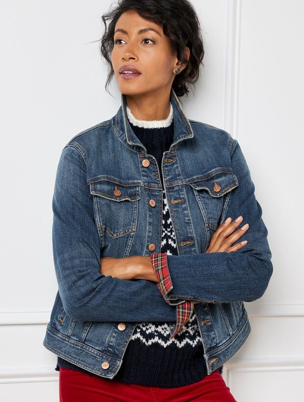 Tartan Lined Jean Jacket - Judy Wash | Talbots