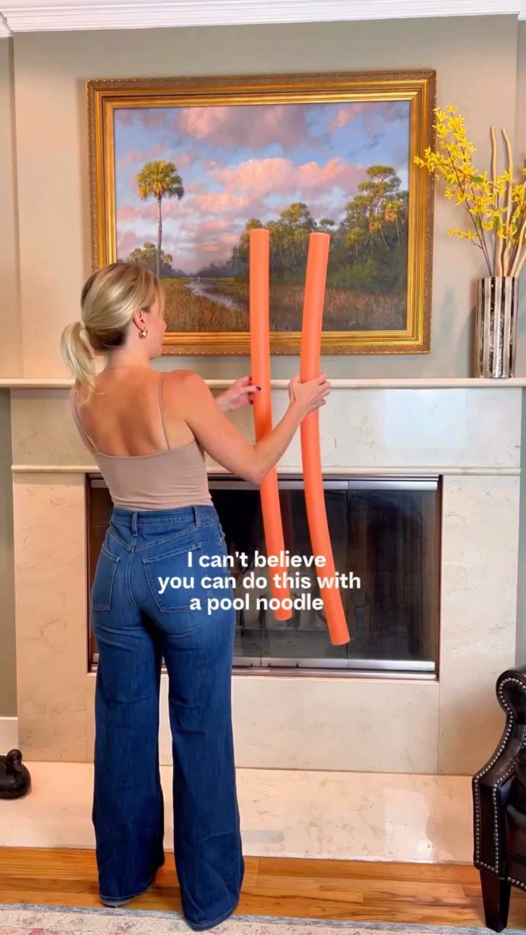 Another episode of I can't believe you can do this with a pool noodle. Comment MANTLE for links. 🍁🍂

So pretty for fall and you can use any colors you want. Easy to remove and store as well.

#LTKSeasonal #LTKFindsUnder100 #LTKHome