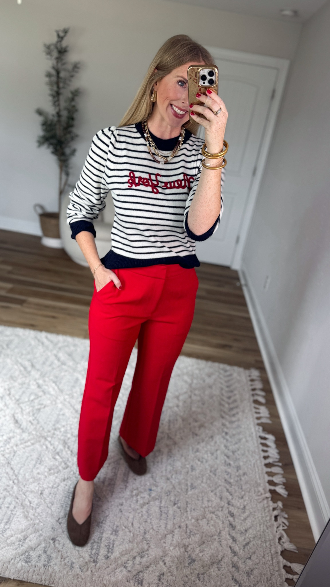 Weekend Walmart Wins try on
Cashmere sweater- medium 
Red trouser pants- 6

#LTKootd