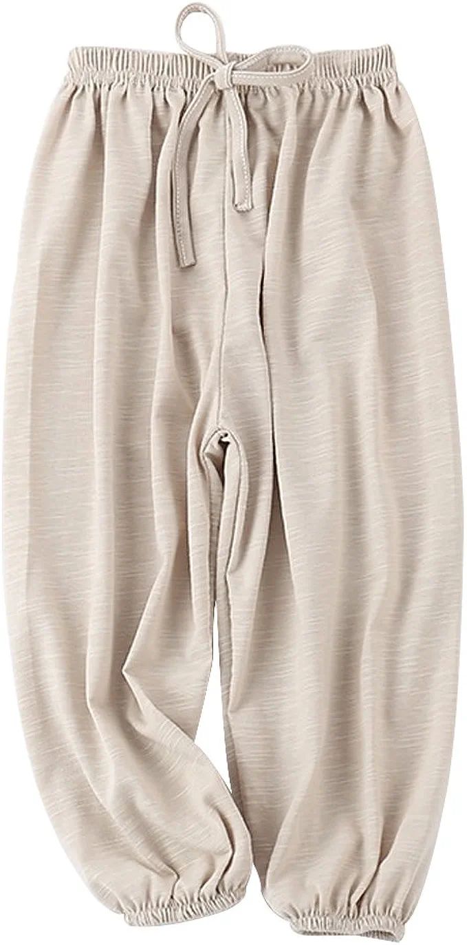 PAUBOLI Baby Long Bloomers Soft Slub Cotton Harem Pants for Boys Girls 12M-7T | Amazon (US)