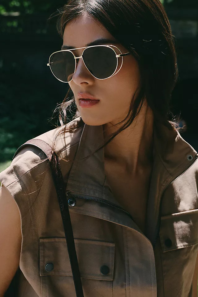 Metal Aviator Sunglasses | Anthropologie (US)