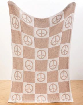 Peace Checkered Buttery Blanket | The Styled Collection