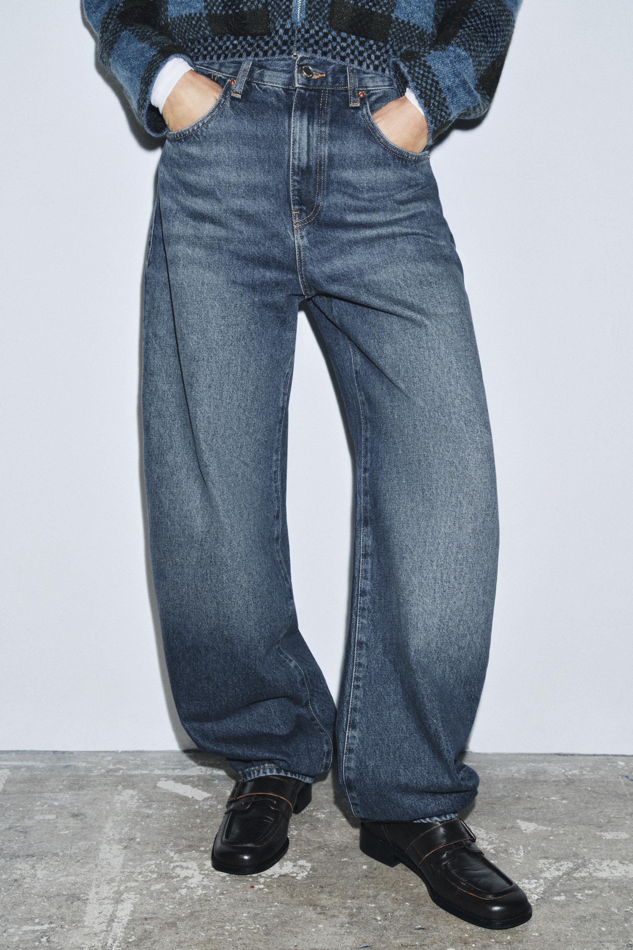 ZW COLLECTION BALLOON HIGH-WAIST JEANS | Zara UK