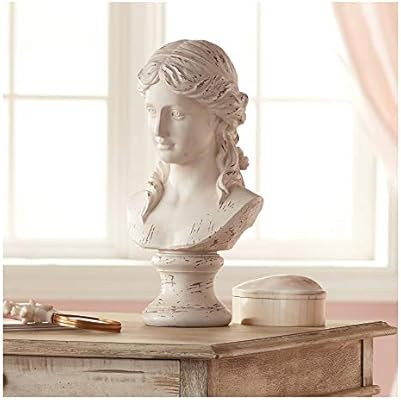 Kensington Hill Classic Greek 17 1/2" High Antique White Bust Sculpture | Amazon (US)