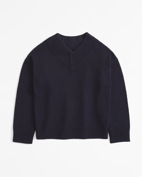 Women's Textural V-Neck Sweater | Women's Tops | Abercrombie.com | Abercrombie & Fitch (US)