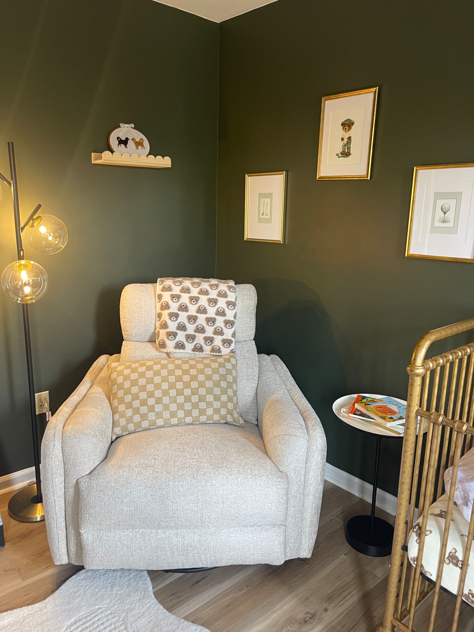 Sweet nursery details #glider #golfnursery #greennursery #babyboynursery

#LTKBaby #LTKHome #LTKBump