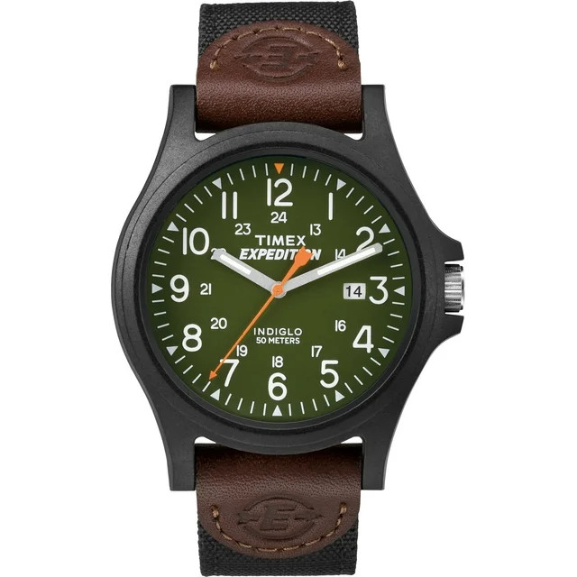 Timex Men's 40mm Resin Strap Wristwatch, Dark Green & Black | Walmart (US)