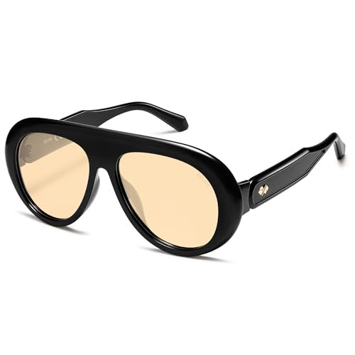SOJOS Trendy Oversized Polarized Aviator Sunglasses for Women Men SJ2390 | Amazon (US)