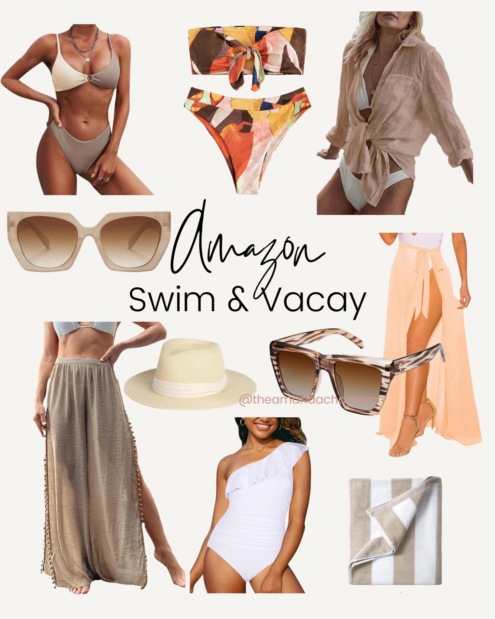 Neutral Amazon summer beach vacation round up. 

Swimsuit  cover-up sunglasses bikini one piece pool towel beach hat

#LTKfamily #LTKFind #LTKtravel