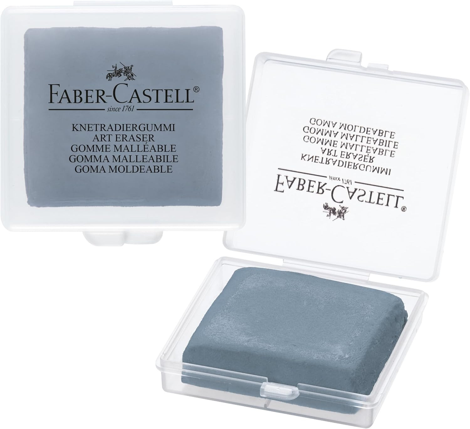 Faber-Castell Kneadable Eraser for Artists in Storage Case - Absorbent Kneaded Erasers, Art Eraser 1 Pack, Grey | Amazon (US)