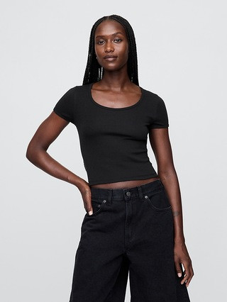 Modern Cap-Sleeve Crop T-Shirt | Gap (US)