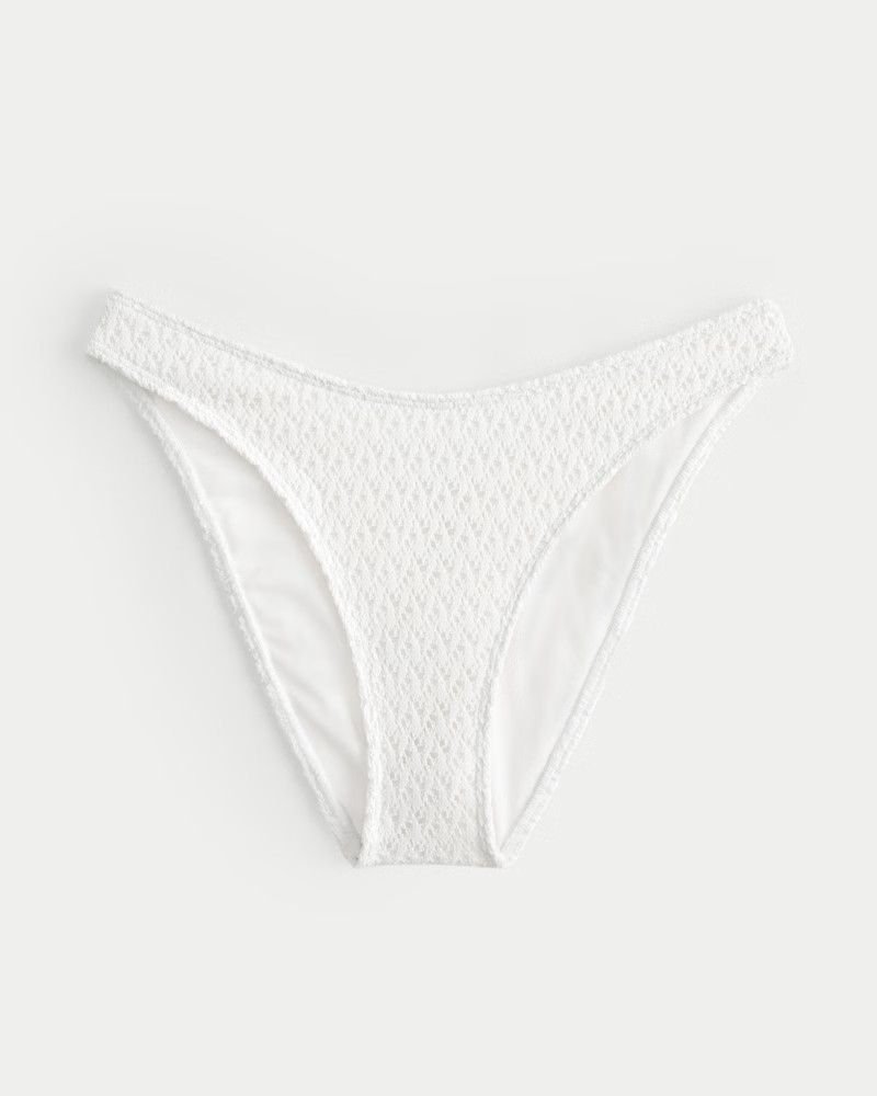 Crochet High-Leg Cheeky Bikini Bottom | Hollister (US)
