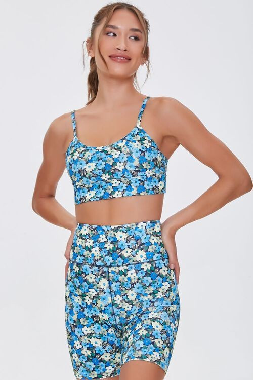 Active Floral Print Biker Shorts | Forever 21 (US)