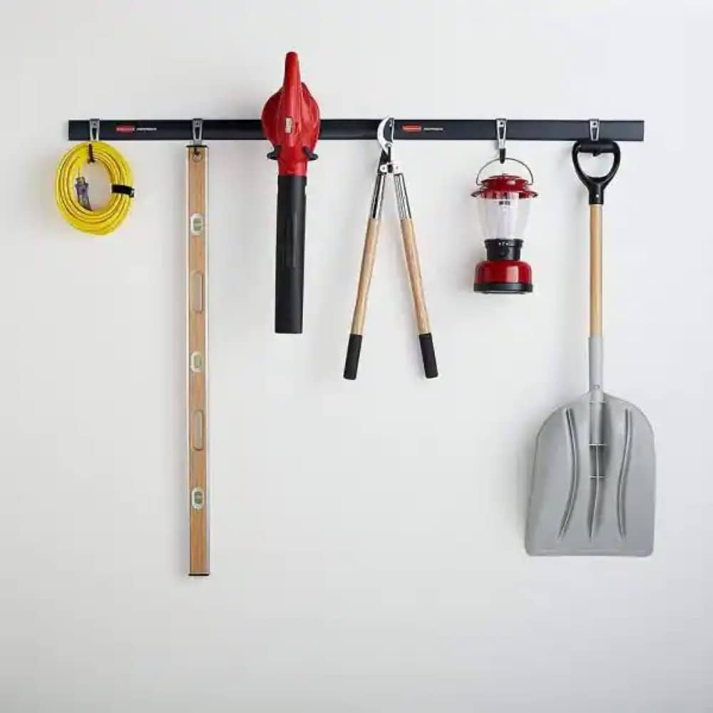 Rubbermaid FastTrack Garage Storage Utility Hooks, All in One Rail Hook Kit and Tool Organizer, 8... | Amazon (US)