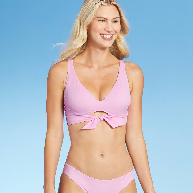 Women's Tie-Front Bralette Bikini Top - Shade & Shore™ | Target