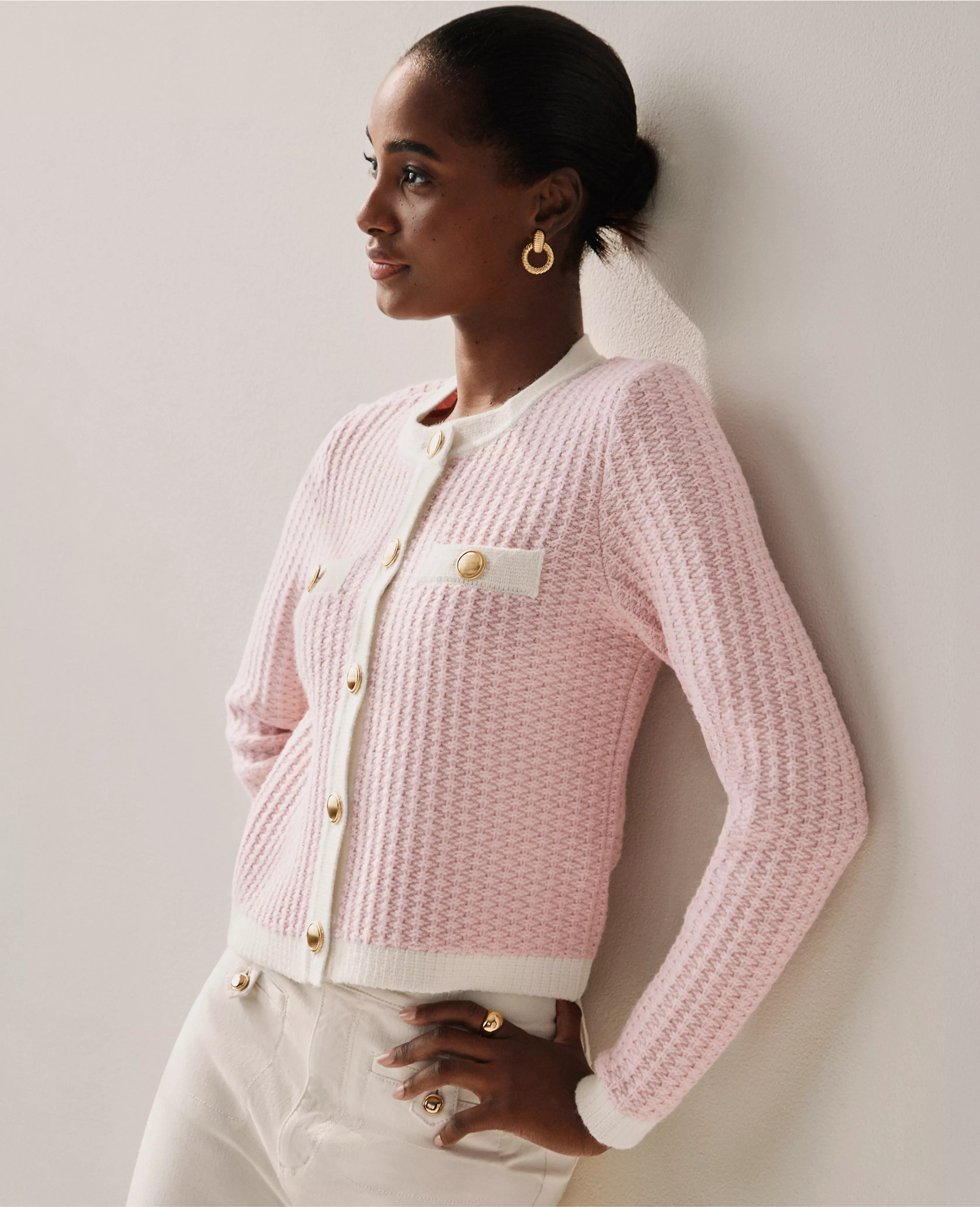 Textured-Stitch Sweater Jacket | Ann Taylor