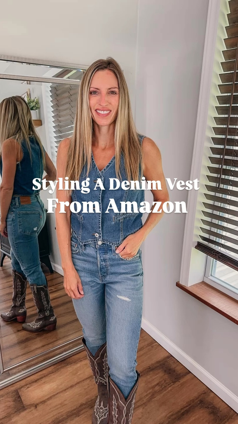 Amazon fashion , denim vest , denim top, denim tops, vest outfit , amaozn jeans 

#LTKSeasonal #LTKFindsUnder100 #LTKFindsUnder50