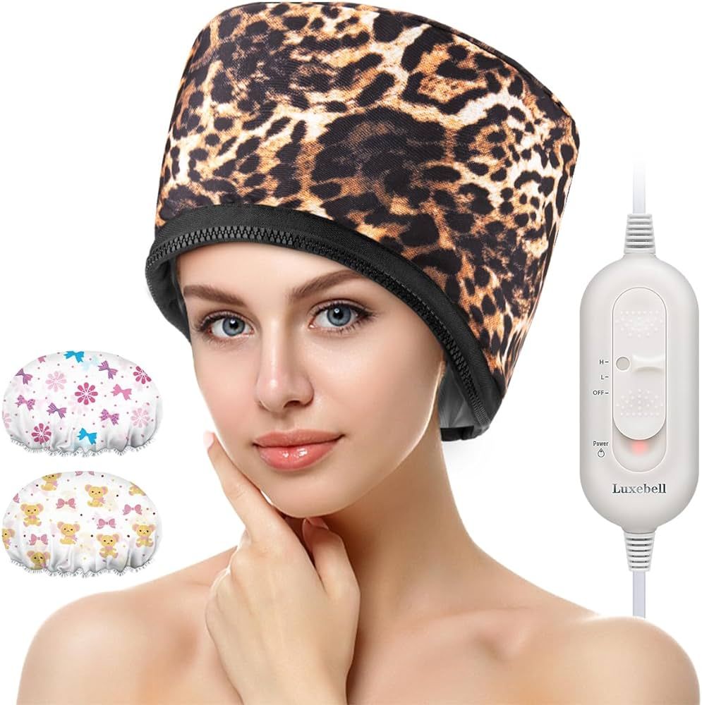 Leopard Hair Steamer with Deep Conditioning, Heat Cap | Amazon (US)
