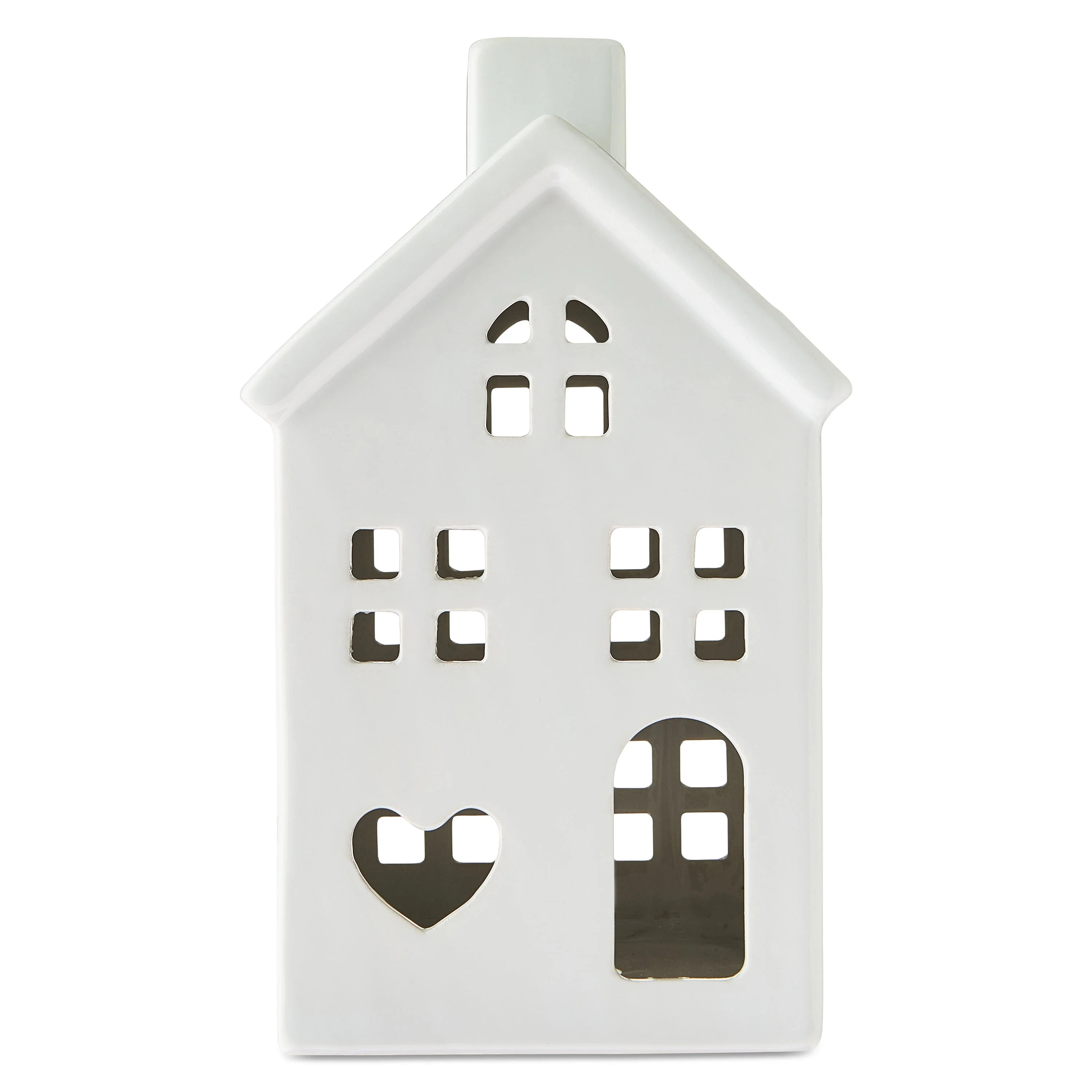 Ceramic House Tabletop Decoration, White, 8", Valentine's Day by Way To Celebrate | Walmart (US)