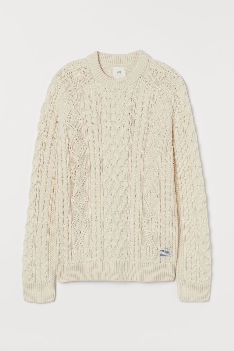 H & M - Cable-knit Sweater - Beige | H&M (US + CA)