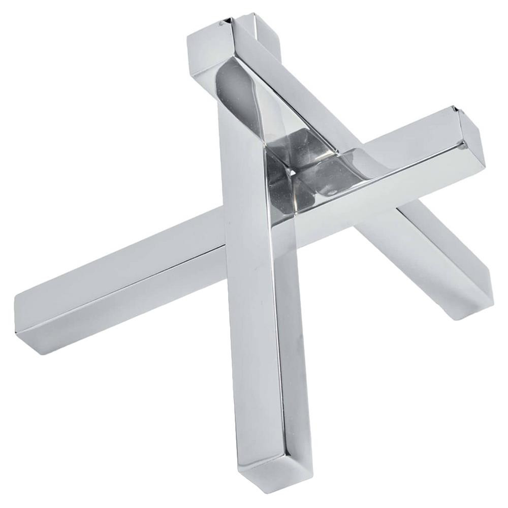 Regina Andrew Regency Polished Nickel Iron Intersecting Decorative Sculpture | Kathy Kuo Home