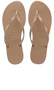 Havaianas You Metallic Flip Flop in Rose Gold from Revolve.com | Revolve Clothing (Global)