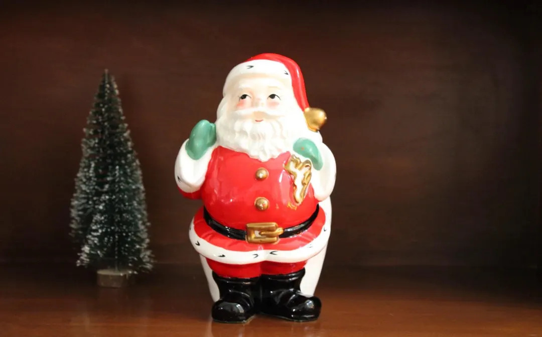 Vintage 50's Lefton Christmas Large 9" Santa Planter, Japan - Etsy | Etsy (US)