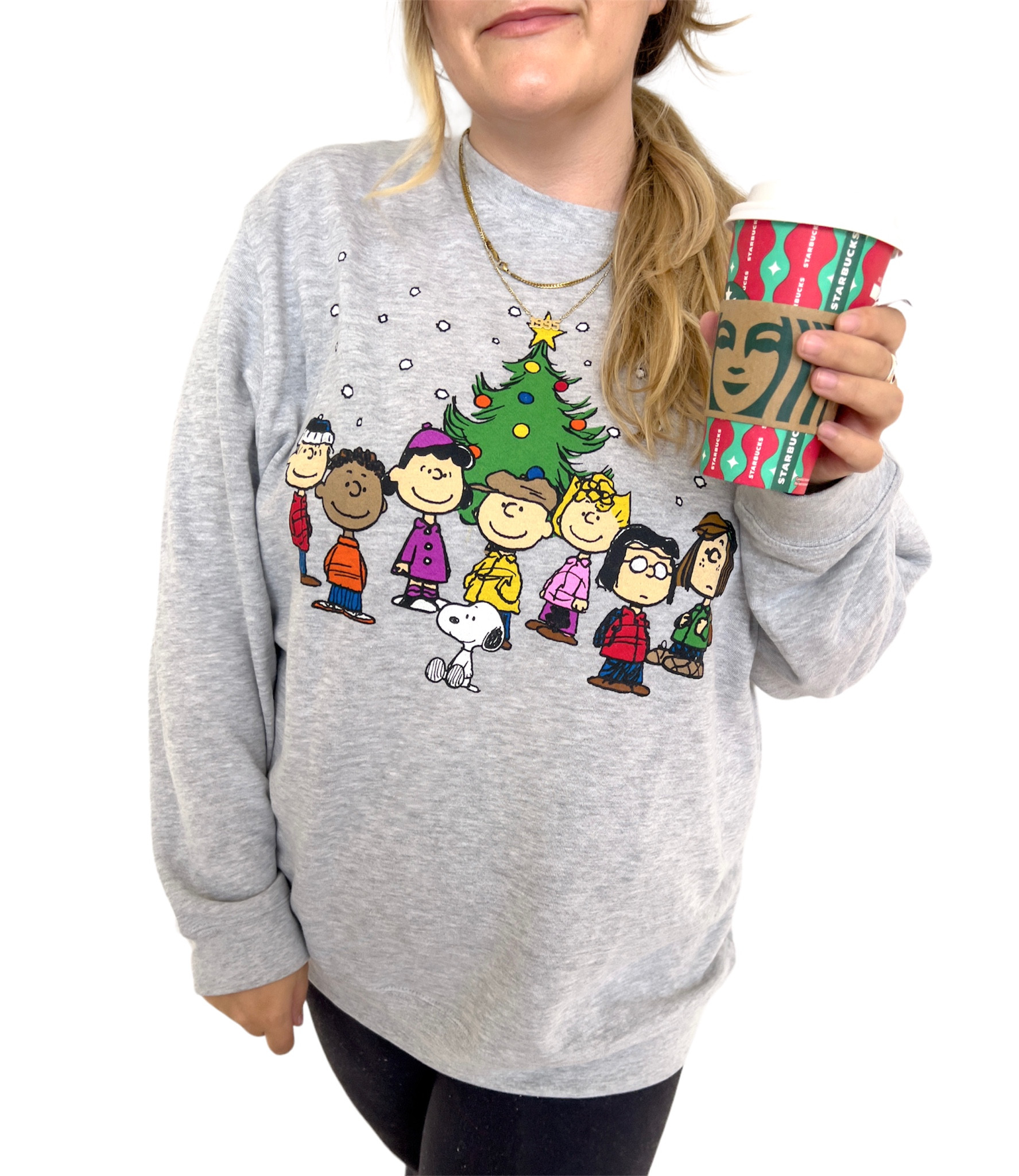 Peanuts Christmas holiday sweater at Target. Comes in all sizes for the family. Wearing size 1X 

#LTKcurves #LTKunder50 #LTKHoliday