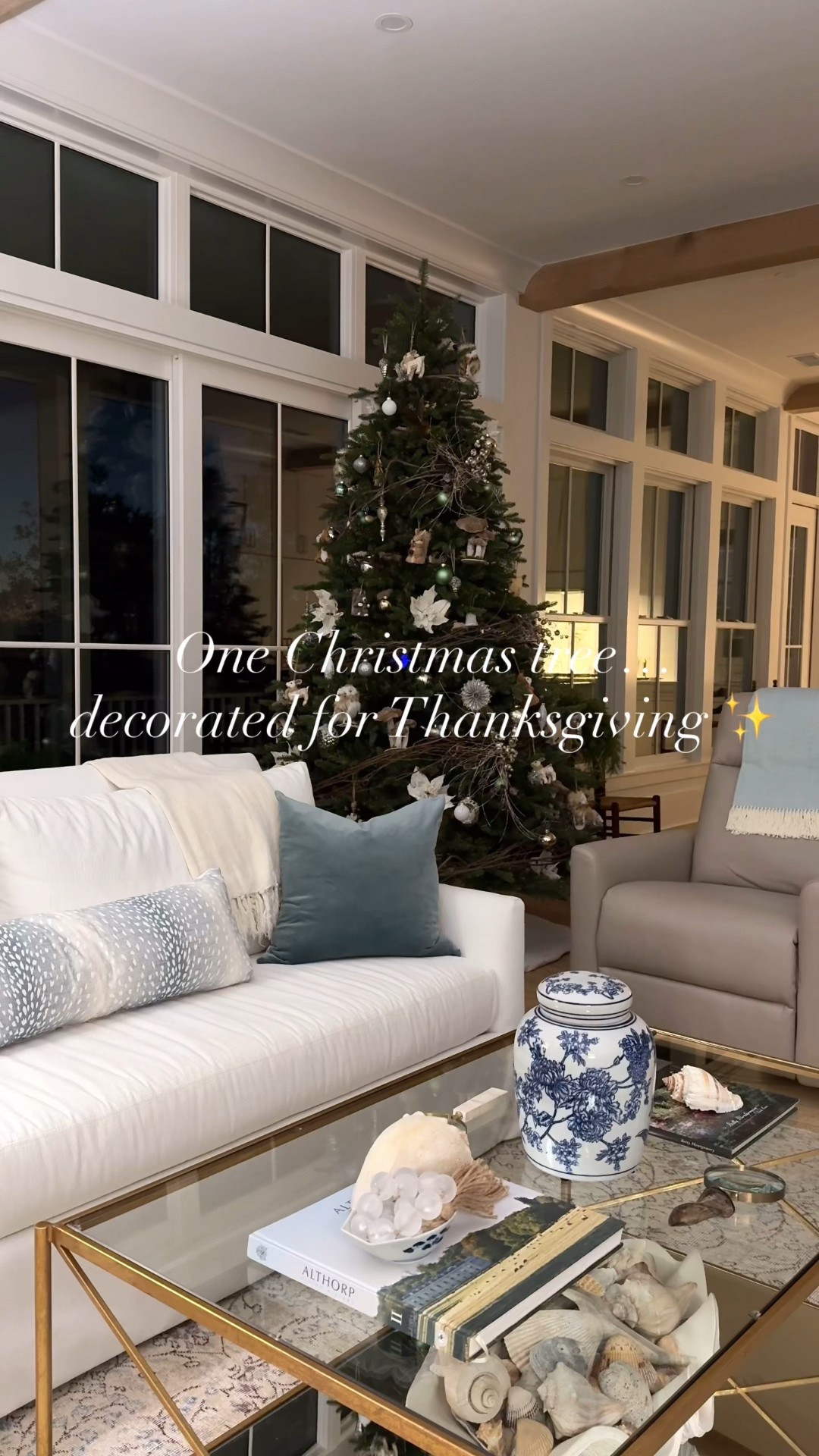 Thanksgiving-to-Christmas Tree Styling 🍂🌲✨
I styled our 9’ Alpine Fir tree in a soft Woodland theme so it blends perfectly with my Thanksgiving table — warm neutrals, natural textures, and a cozy glow.
This look transitions beautifully straight into Christmas, or you can add more festive touches later.✨

#LTKHome #LTKHoliday #LTKSeasonal