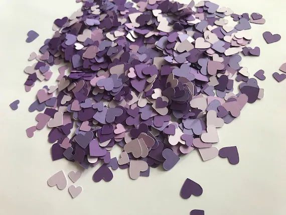 Mini Purple Heart Confetti  1000 pieces  Shades of Purple  | Etsy | Etsy (US)