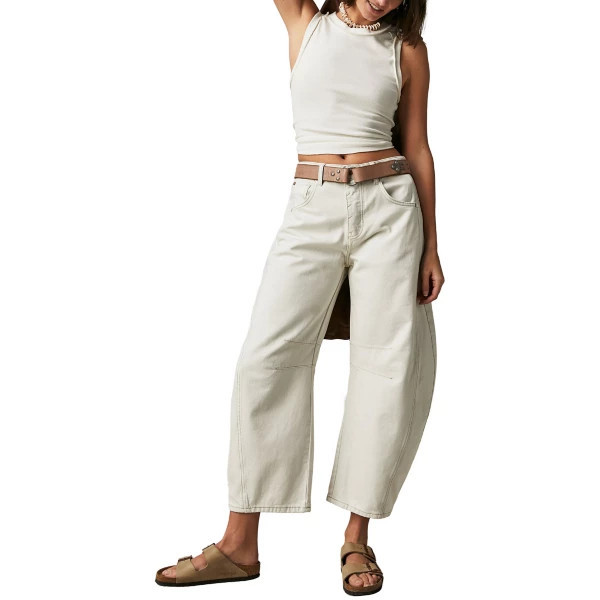 Women's Free People Good Luck Relaxed Fit Barrel Jeans Milk 29 26 | Scheels