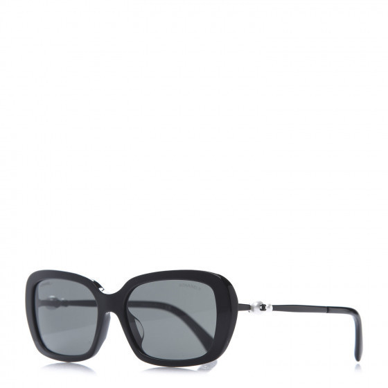 CHANEL Pearl Square Sunglasses 5427-H-A Black | Fashionphile