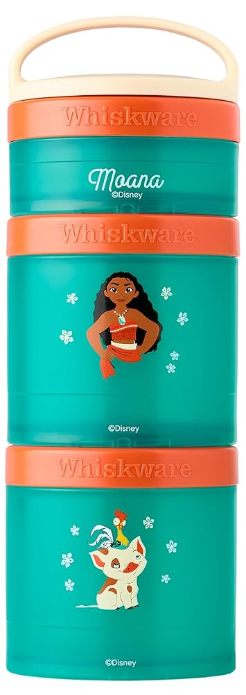 Whiskware Disney Princess Moana, Stackable Snack Containers for Kids, 3 Stackable Snack Cups for ... | Amazon (US)