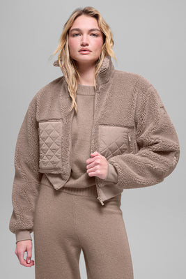 Sherpa Edge Bomber - Chai Latte | Alo Yoga