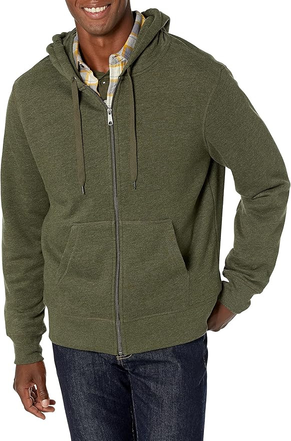 Amazon Essentials Men's Full-Zip Fleece Hoodie (Available in Big & Tall) | Amazon (US)