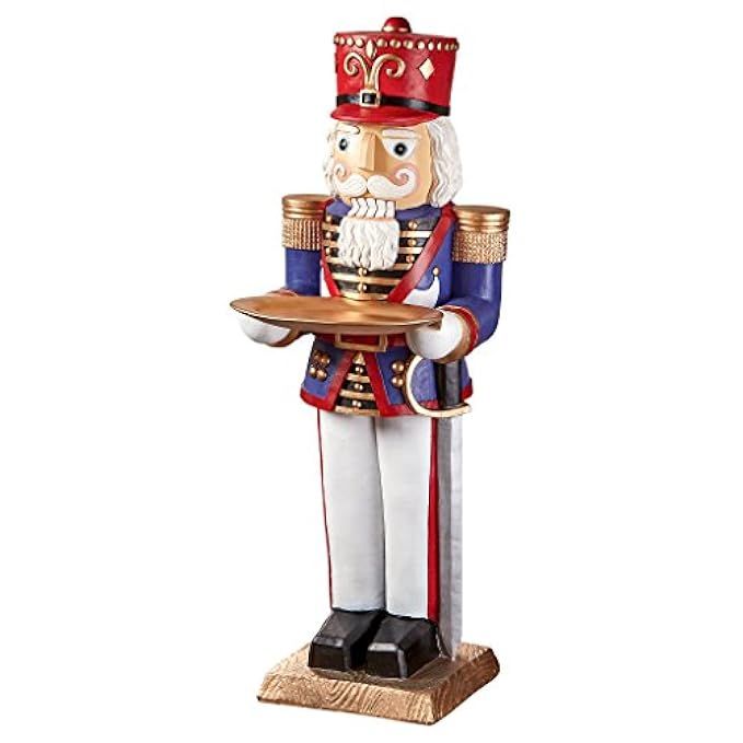 Christmas Decorations - Nutcracker Toy Soldier Butler Holiday Pedestal Table | Amazon (US)