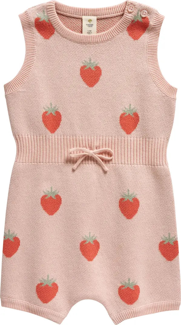 Floral Ribbed Waist Cotton Romper | Nordstrom