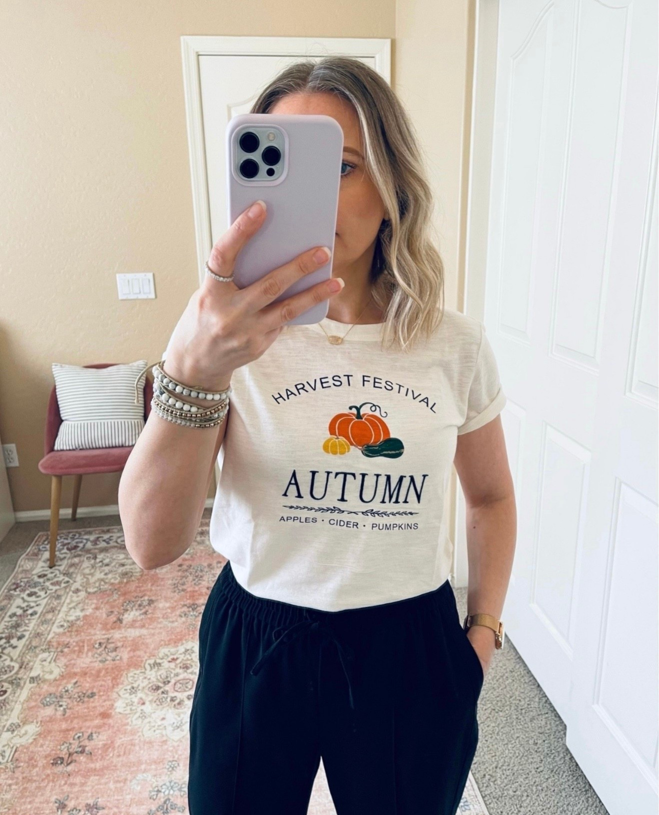 Harvest tee from Loft. Fits tts, I’m in a Xs. On sale now. 65% off! Nice quality and very soft. 



Fall t-shirt, fall outfit, fall top, pumpkin patch   

#LTKOver40 #LTKPetite #LTKFindsUnder50 #LTKSeasonal #LTKSaleAlert