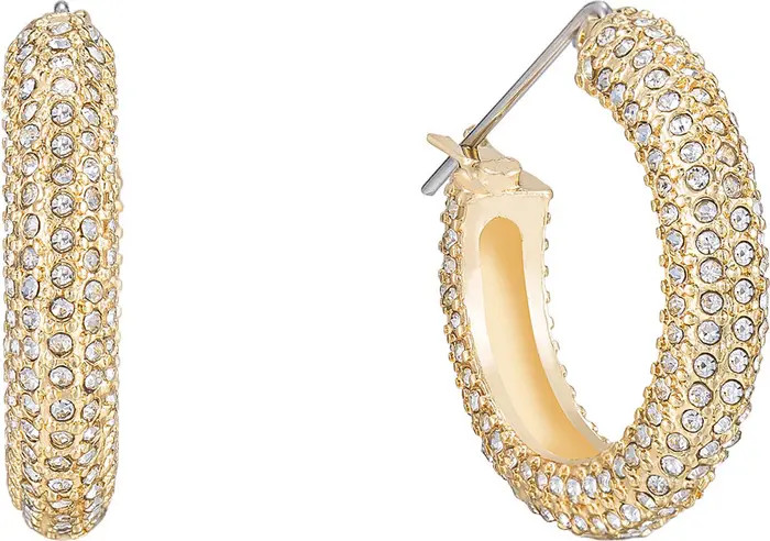 Crystal Embellished Hoop Earrings | Nordstrom