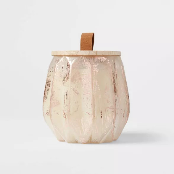 15oz Acorn Glass Jar with Wooden Wick Vanilla Pumpkin Candle - Threshold™ | Target