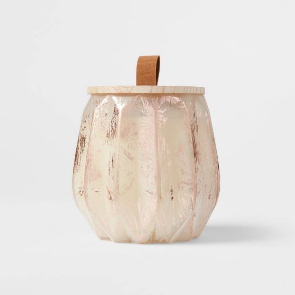 15oz Acorn Glass Jar with Wooden Wick Vanilla Pumpkin Candle - Threshold&#8482; | Target