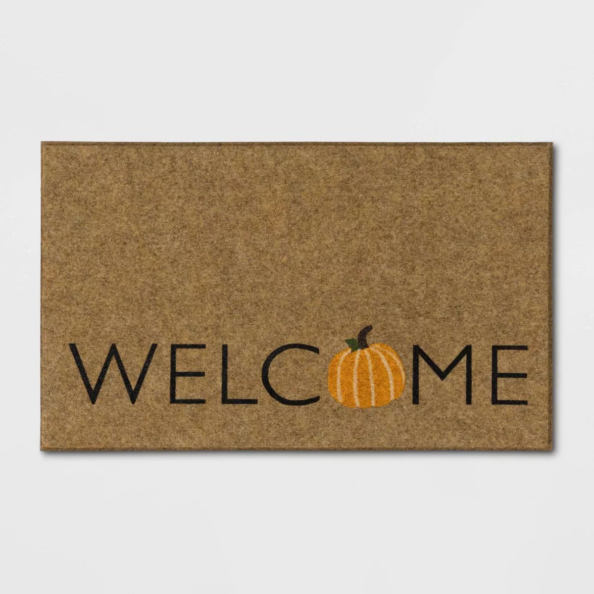 1'6"x2'6" Halloween 'Welcome' Faux Coir Doormat Natural/Orange - Hyde & EEK! Boutique™ | Target