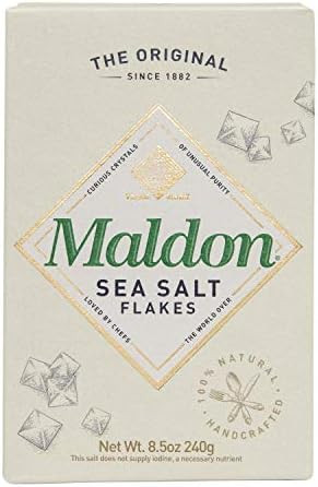 Maldon Salt, Sea Salt Flakes, 8.5 oz (240 g), Kosher, Natural, Handcrafted, Gourmet, Pyramid Crys... | Amazon (US)