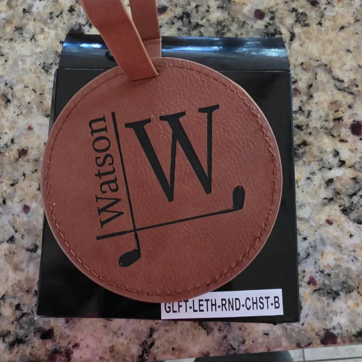 Fathers Day Gift Golf, Engraved Leather Golf Bag Tag With Golf Tees, Best Dad by Par, Personalize... | Etsy (Global)